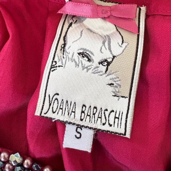 Yoana Baraschi Silk Beaded Tank Top Showgirl Glam Embellished Y2K Indie Romantic - Picture 5 of 7